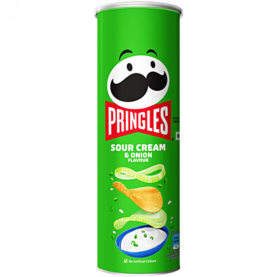 Pringles Potato Chips Sour Cream & Onion 107g