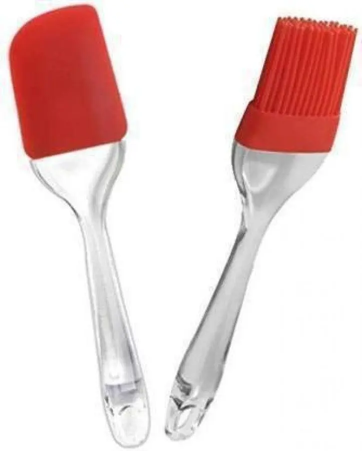 Silicon Spatula Oil Brush Set