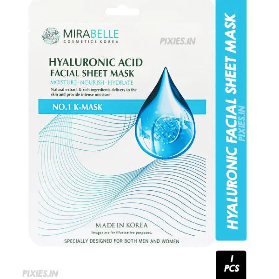 Mirabelle Cosmetics Korea Hyaluronic Acid Facial Sheet Mask
