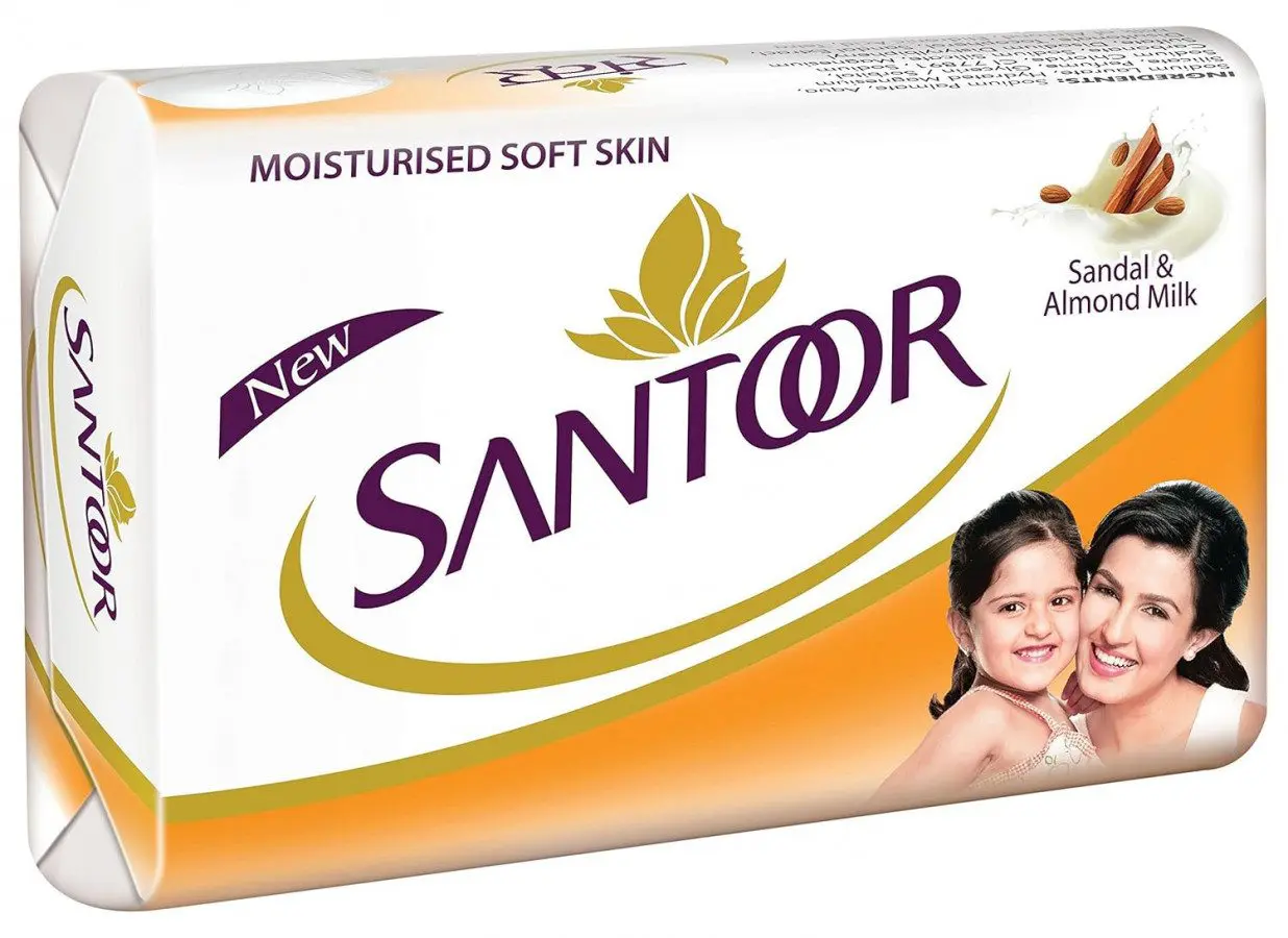 Santoor Sandal And Almond Milk Soap 100g