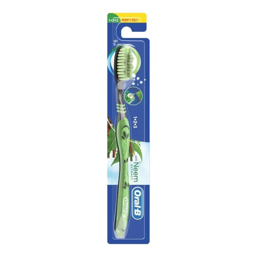 Oral-B With Neem Extract Medium 123 Toothbrush. 1N