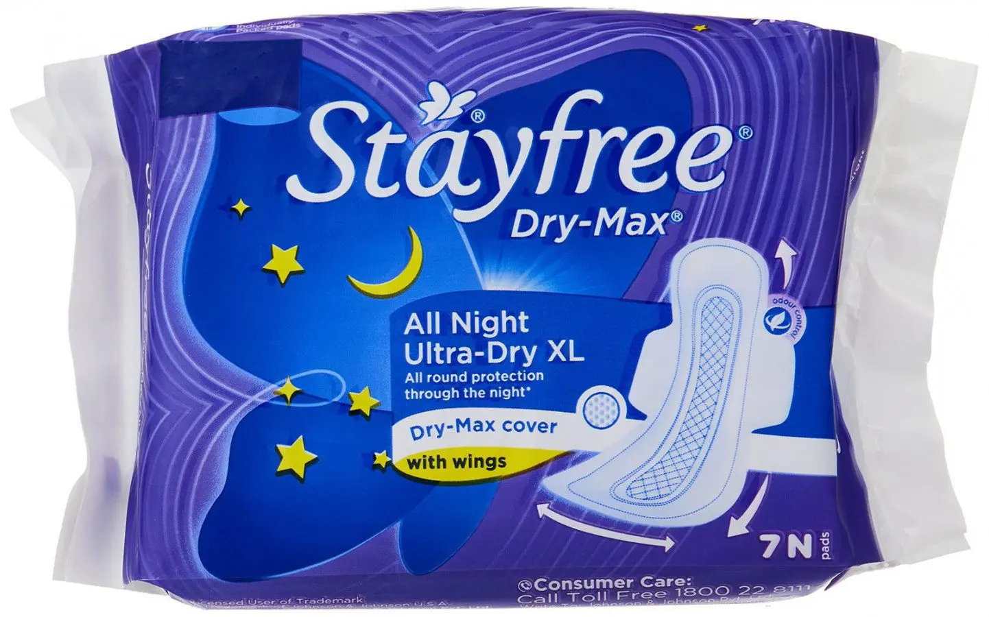 Stayfree Dry Max All Night XL Sanitary Pads (7 Pads)
