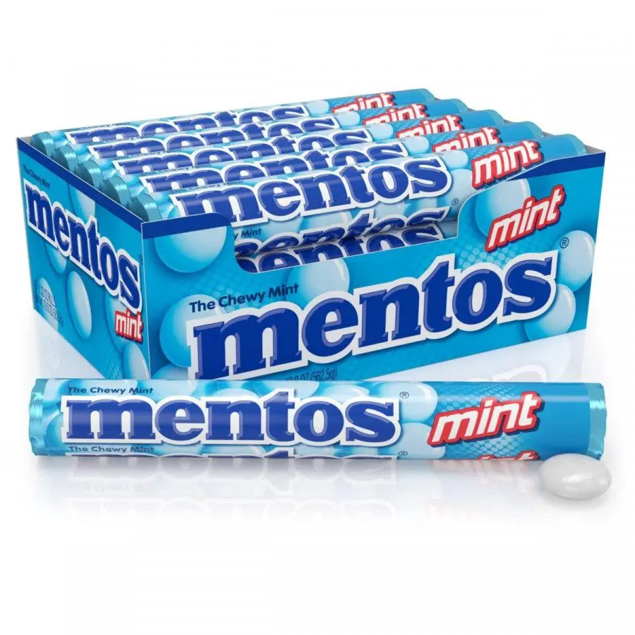 Mentos Rainbow Assorted Pine Flavour Chewy Candy Stick  36.4 G