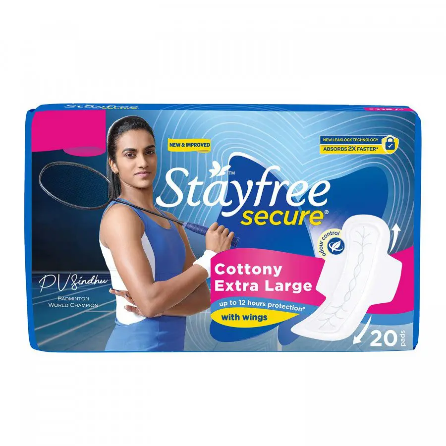 Stayfree Secure XL Cottony Extra Large With Wings 18Pads BR115