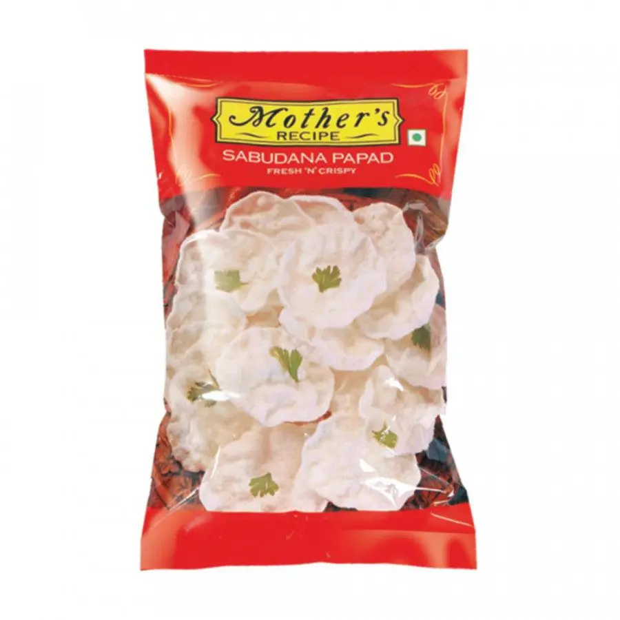 Mother'S Recipe Papad ? Sabudana With Rock Salt  Crispy & Flavourful  70 G