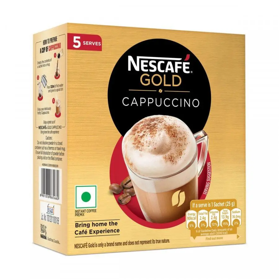 Nestlé India Limited Nestle Nescafe Gold Cappuccino 5 Sachets