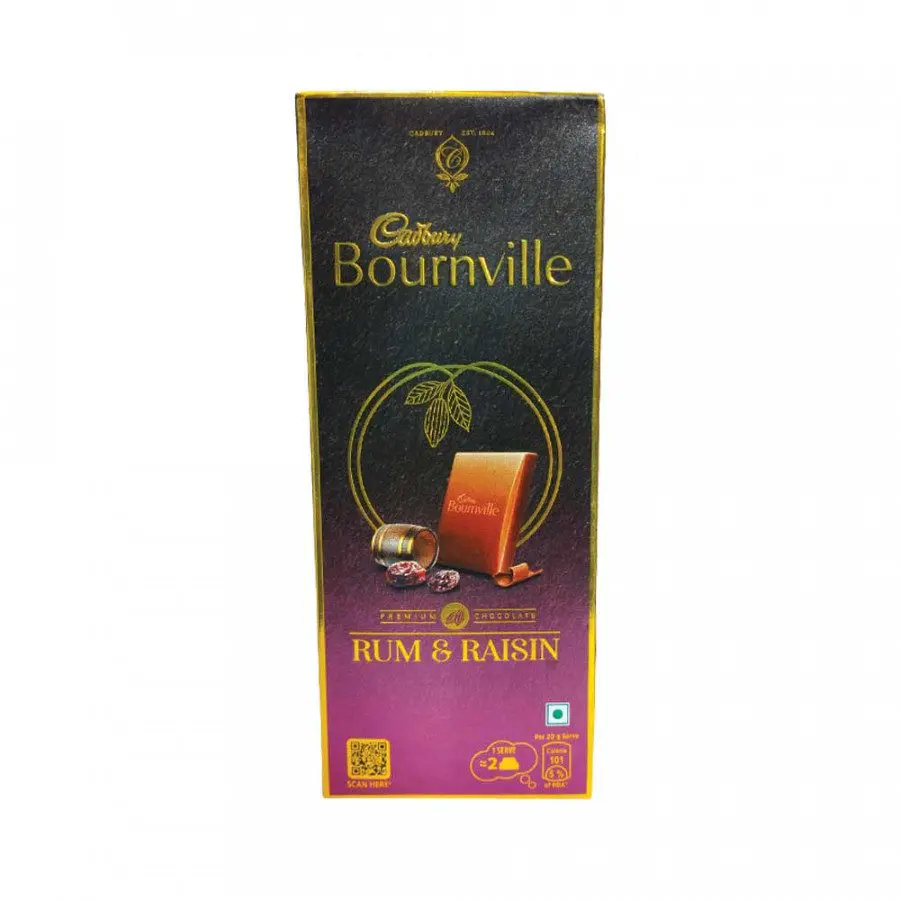 Cadbury Bournville Rum & Raisin Dark Chocolate Bar  80 G
