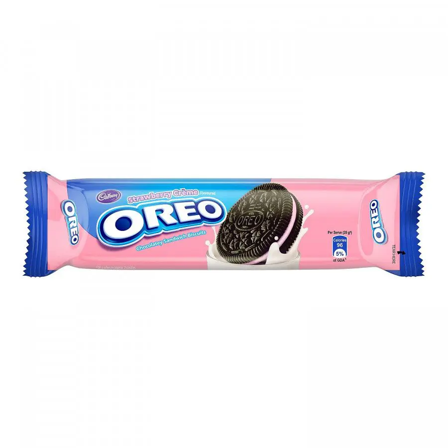 Oreo Cadbury Strawberry Flavour Creme Sandwich Biscuit  113.75 G