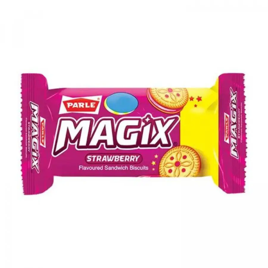 Parle Magix Sandwich Biscuits - Strawberry, 34 G