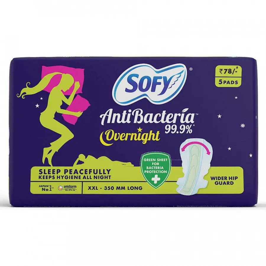 Sofy Anti Bacteria OverNight XXL 5 Pads 350mm