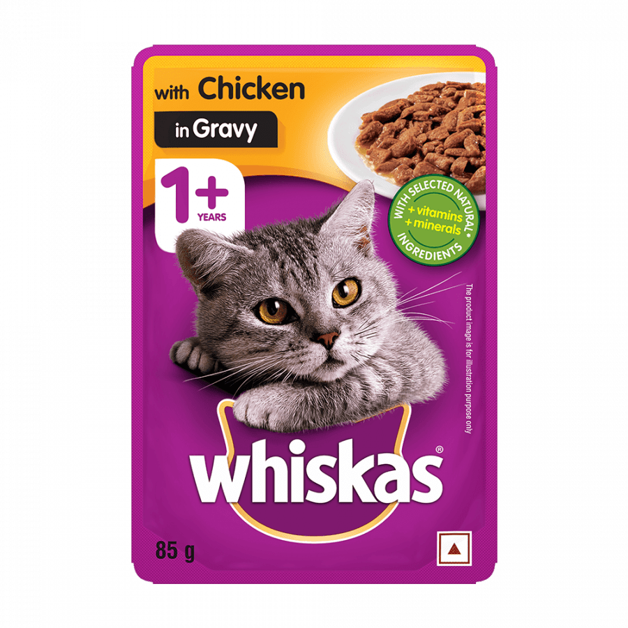 Whiskas Pet Food With Chicken In Gravy 1+ Years 85G