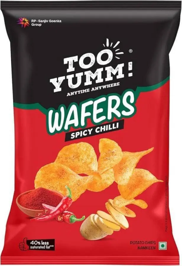 Too Yumm! Wafers Spicy Chilli 45g Potato Chips Namkeen