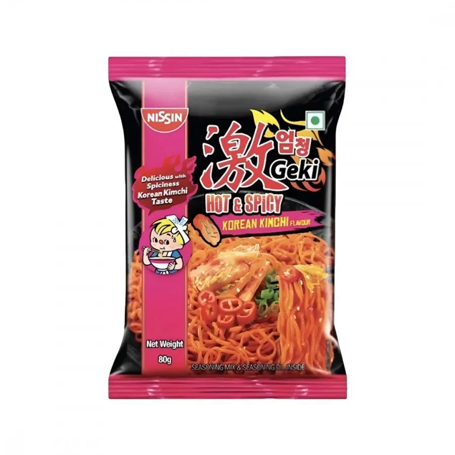 Nissin Geki Hot And Spicy Korean Kimchi Flavour 80G