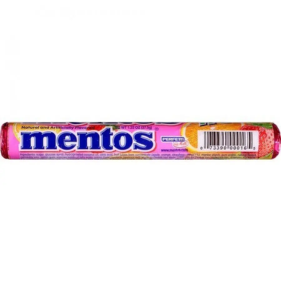 Chewy Dragees Mentos Strawberry Flavour Toffee  36.4 G