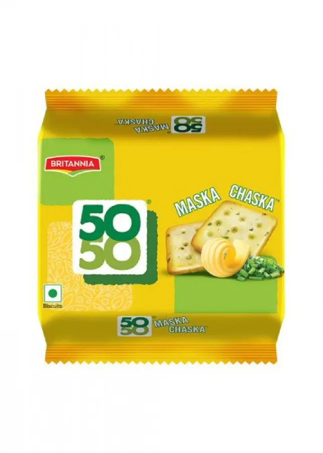 Britannia 50-50 Maska Chaska Salted Biscuits  105 G