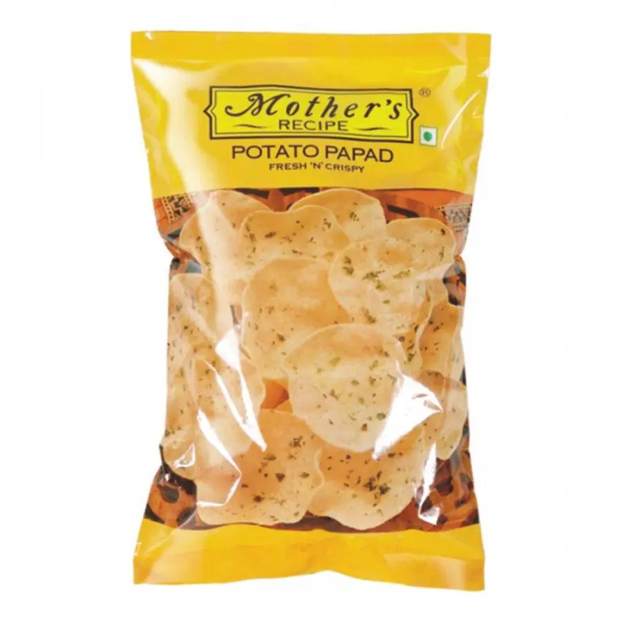 Mother's Recipe Papad ? Potato With Rock Salt  Crispy & Flavourful  70 G