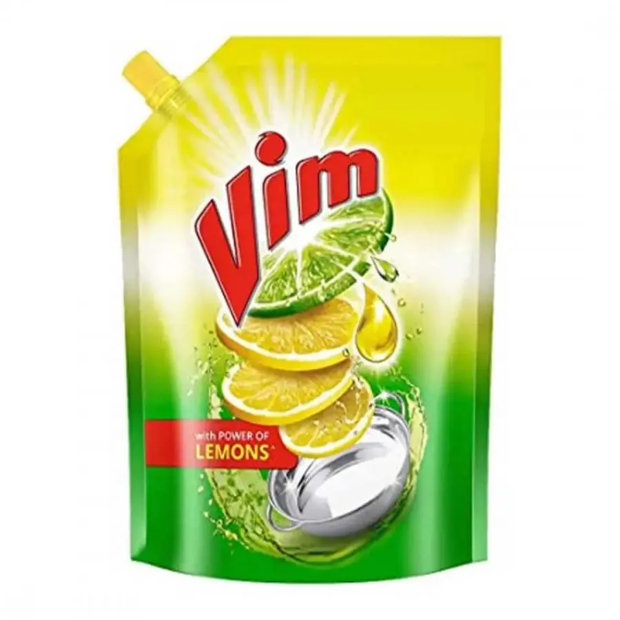 VIM Dishwash Liquid Gel - Lemon  900 Ml Refill Pouch