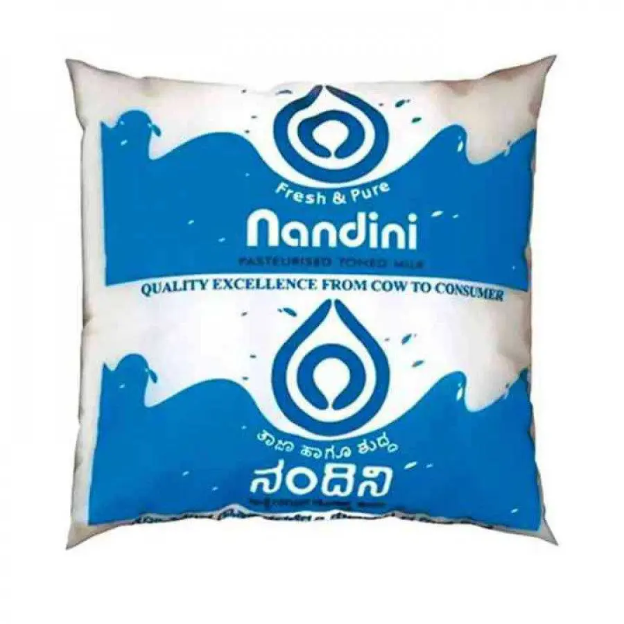 Nandini Pasteurised Toned Milk  550 Ml Pouch