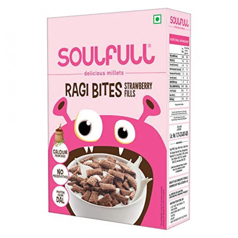 Soulfull Strawberry Fills - Ragi Bites Large 250gm