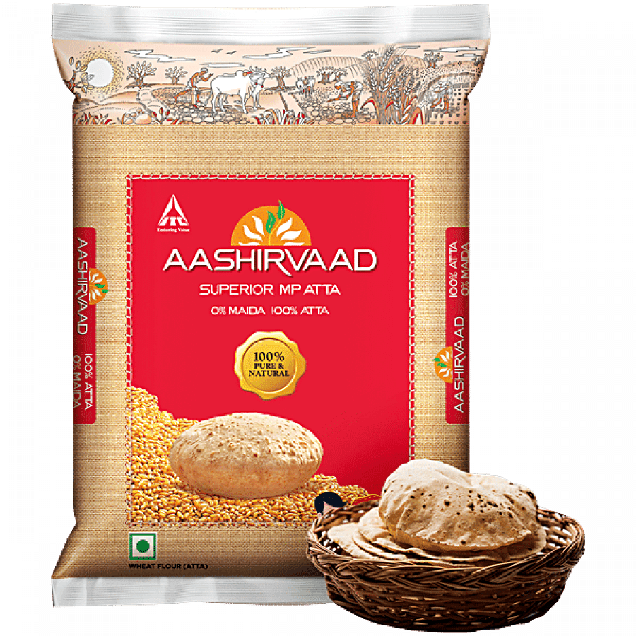 Aashirvaad Atta/Godihittu - Whole Wheat, 5 Kg
