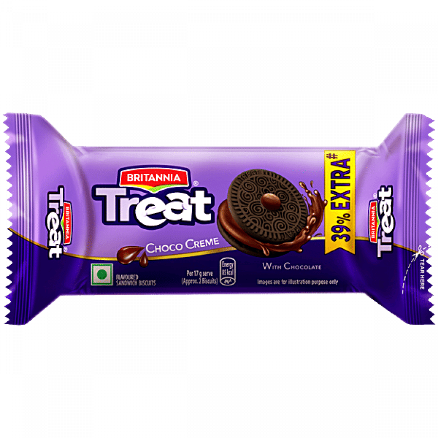 Britannia Treat Chocolate Cream Biscuits, 50 G