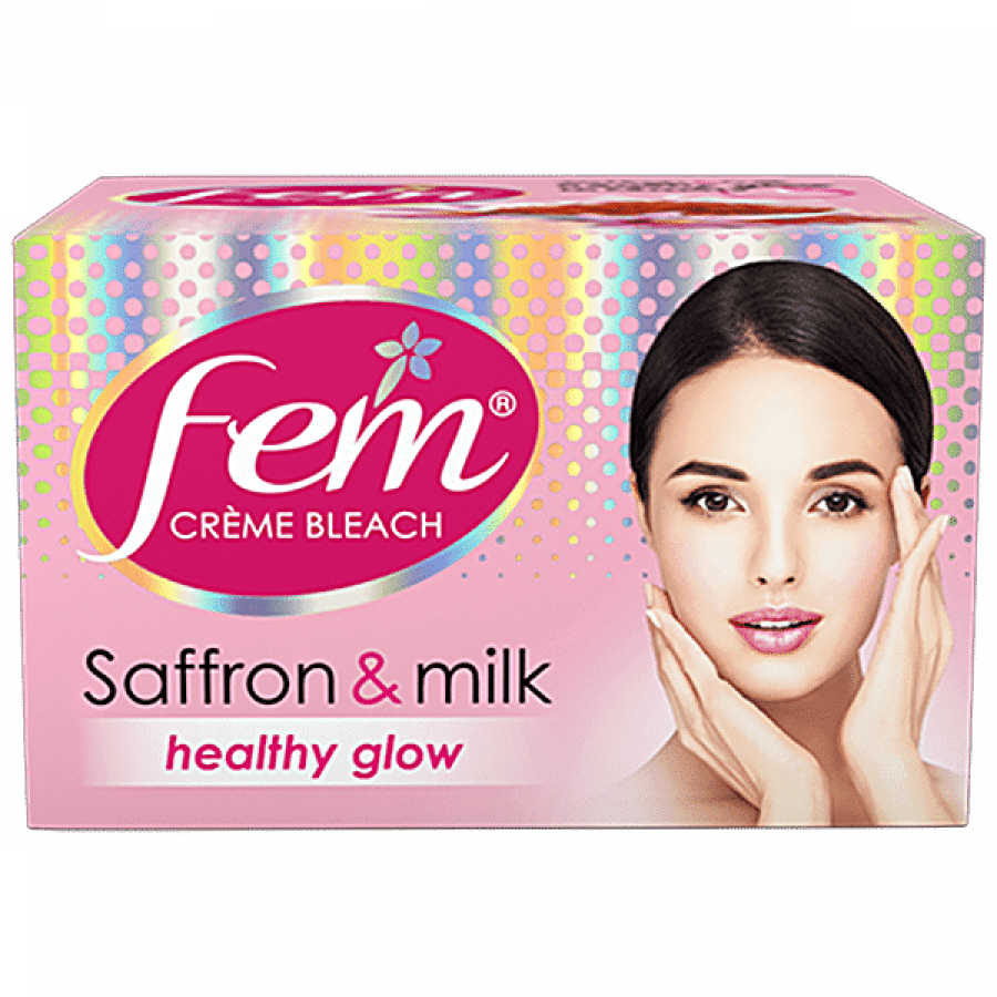 Fem Creme Bleach Saffron And Milk Healthy Glow 64G