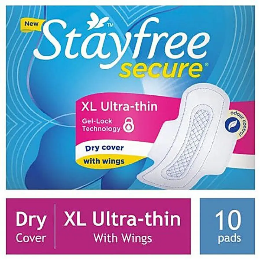 Stayfree Secure Cottony Soft Xl Wings Sanitary Pads 12S