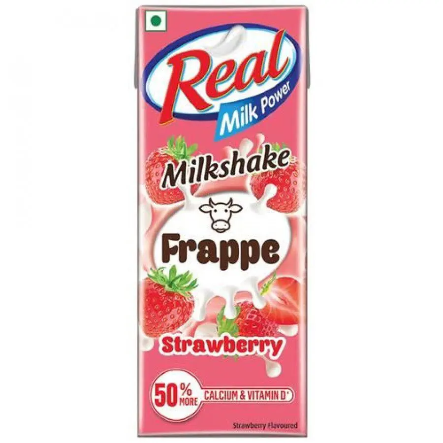 Real Milk Power Frappe Milkshake Strawberry 180Ml