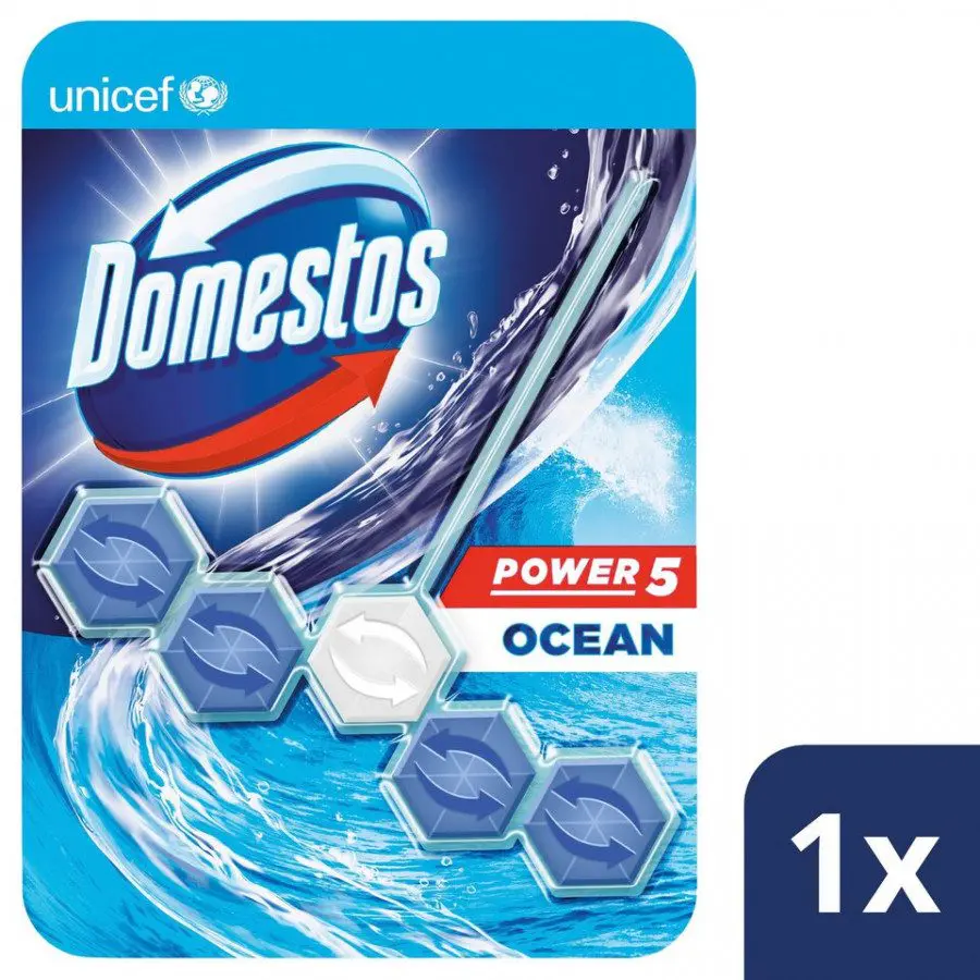 Domestos Power 5 Ocean Toilet Rim Block  55 G