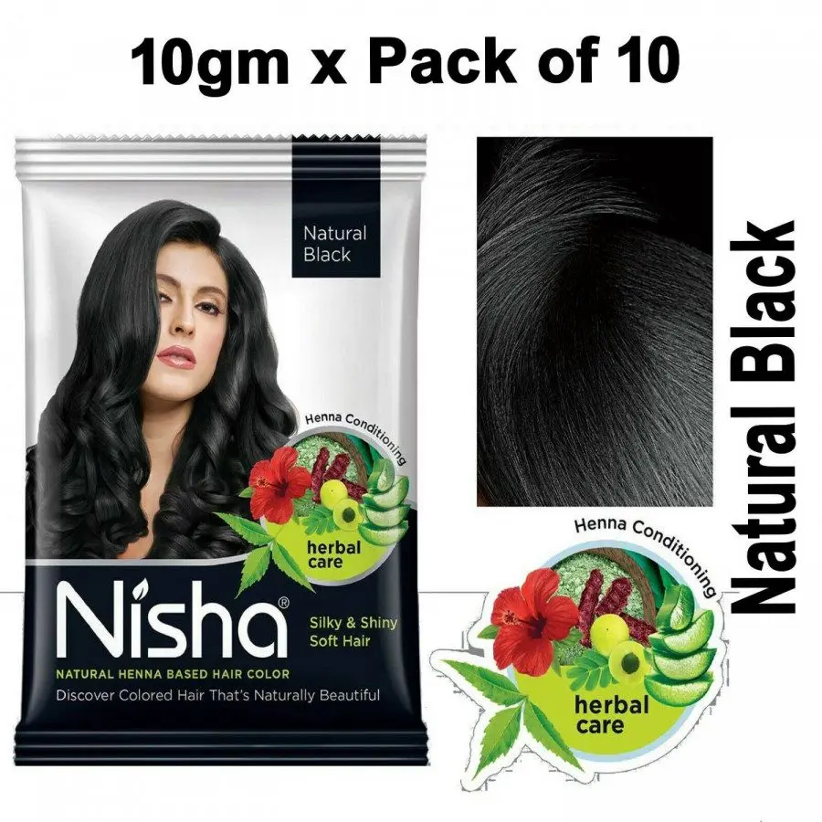 Nisha Henna Based Hair Color 10Gm Black