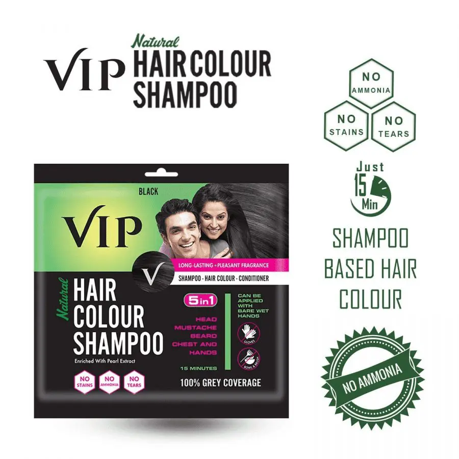 VIP Hair Colour Shampoo Black - 20ml