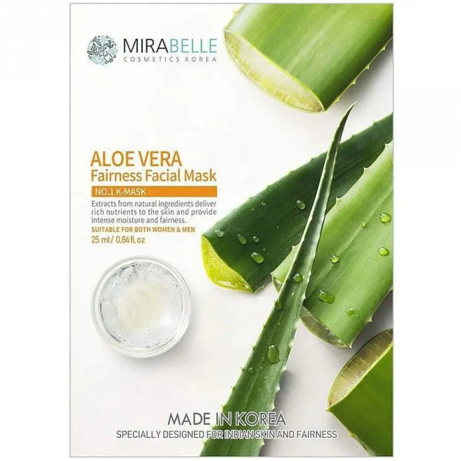 Mirabelle Korea - Aloe Vera, Fairness Facial Mask, 1 Pc
