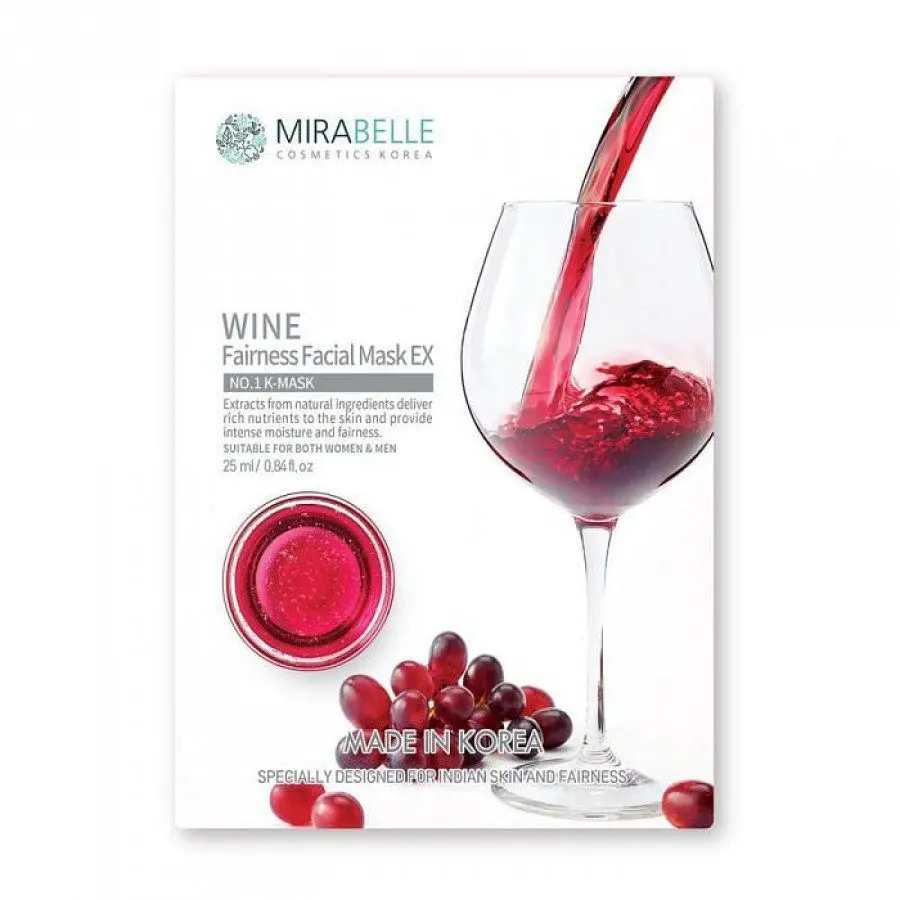 Mirabelle Wine Fairness Facial Mask For Wrinkles - 25ml