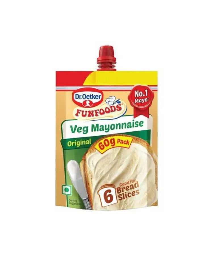 Skbkardah DR.OETKER Funfoods Veg Mayonnaise ? Original  Rich  Creamy  60 G Pouch