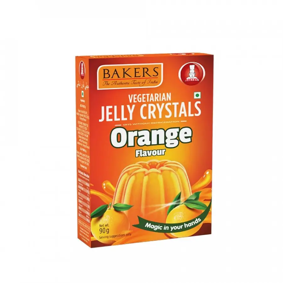 Bakers Vegetarian Jelly Crystals Orange Flavour 90g