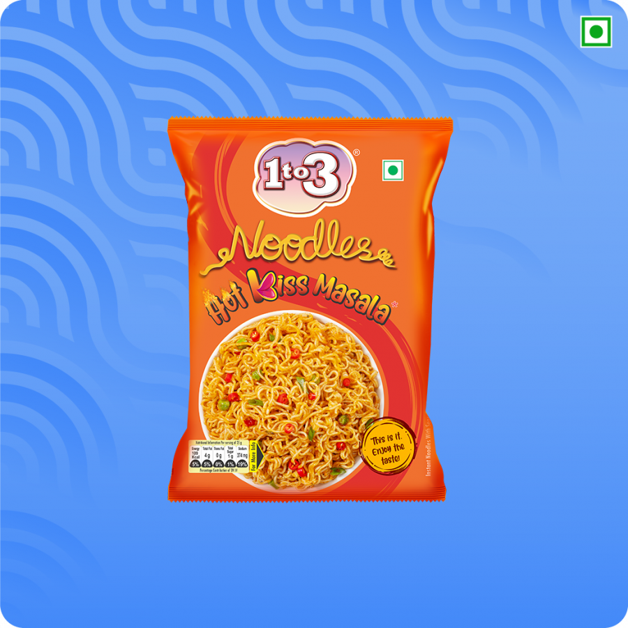 1to3 Noodles Hot Kiss Masala 60g