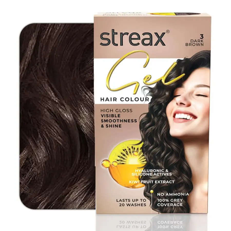 Streax Gel Hair Colour High Gloss Visible Smoothness and Shine