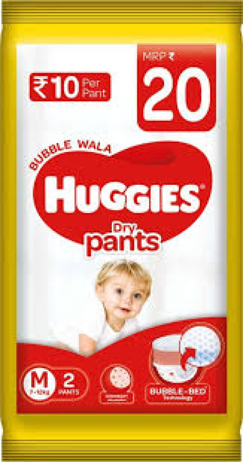 HUGGIES DRY PANTS M 2P
