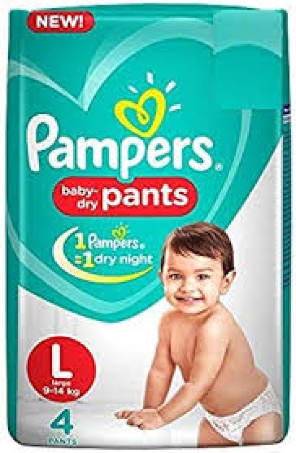 PAMPERS PANTS DIAPER LARGE 4pc