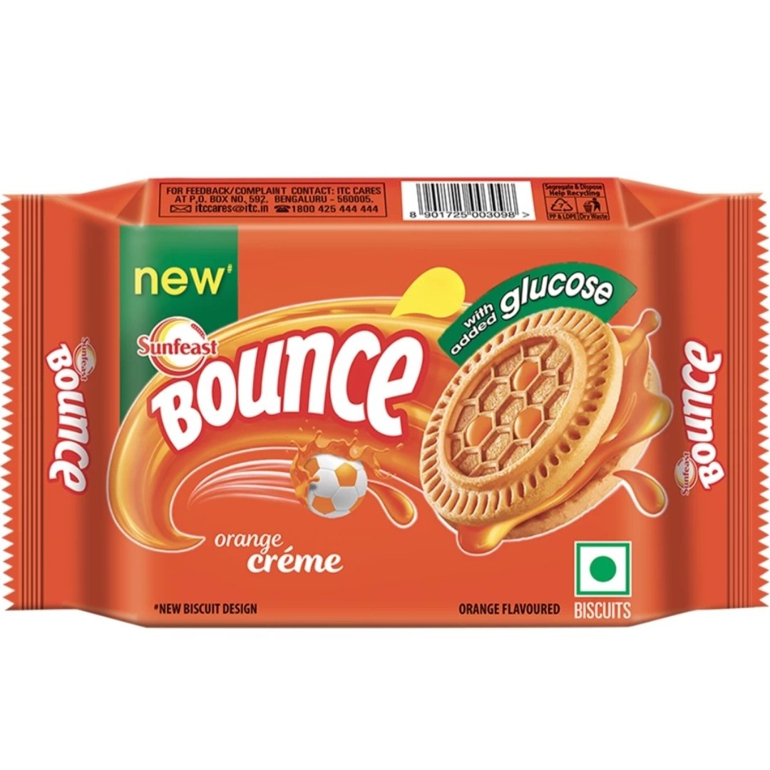 Sunfeast Bounce Orange Creme Biscuits 64G
