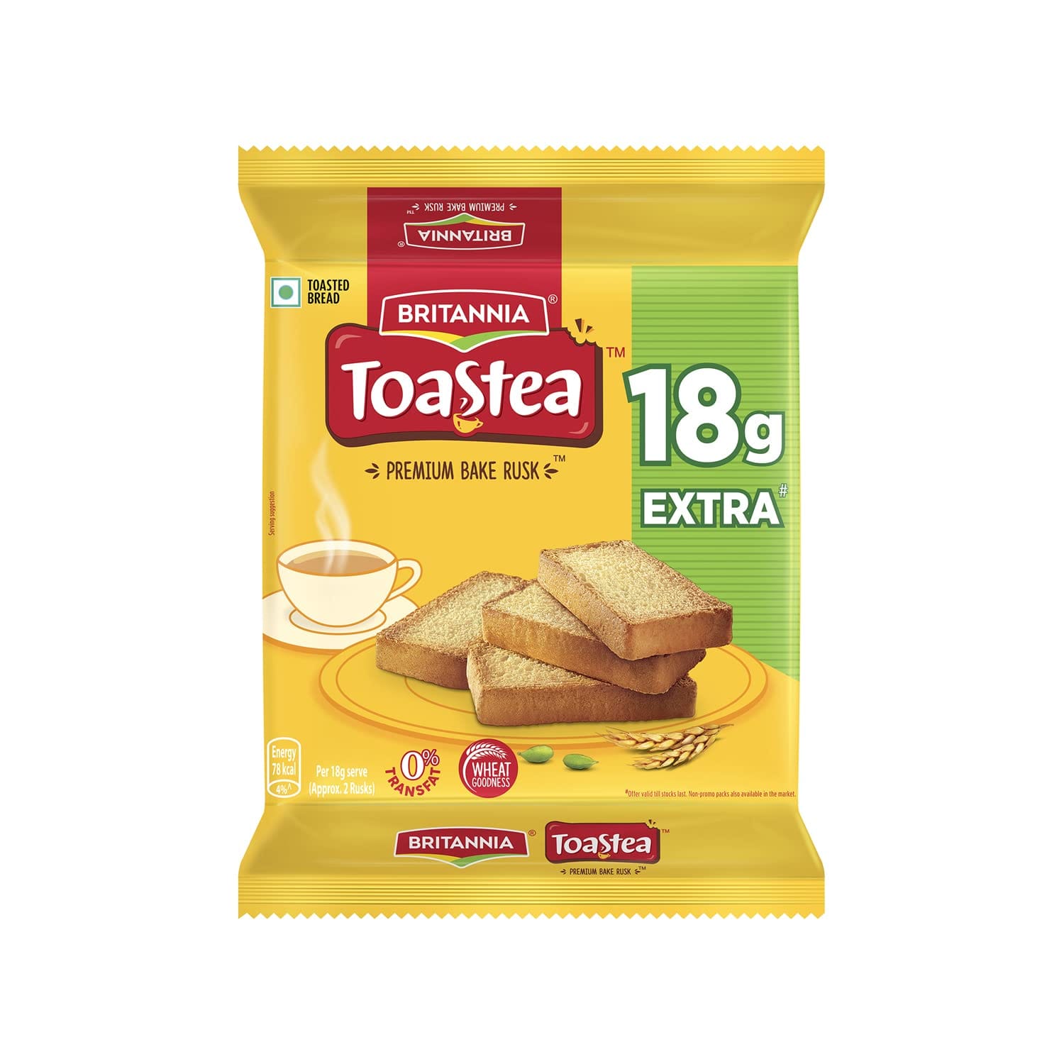 Britannia Toastea Bake Rusk With Sooji & Wheat  50 G