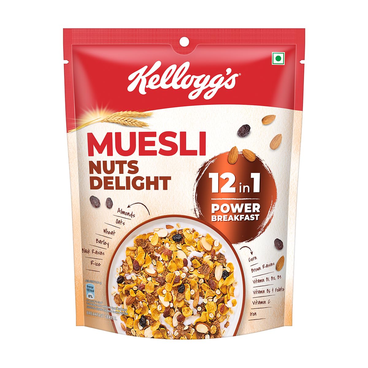 Kellogg's Muesli With 20% Nuts Delight 240G