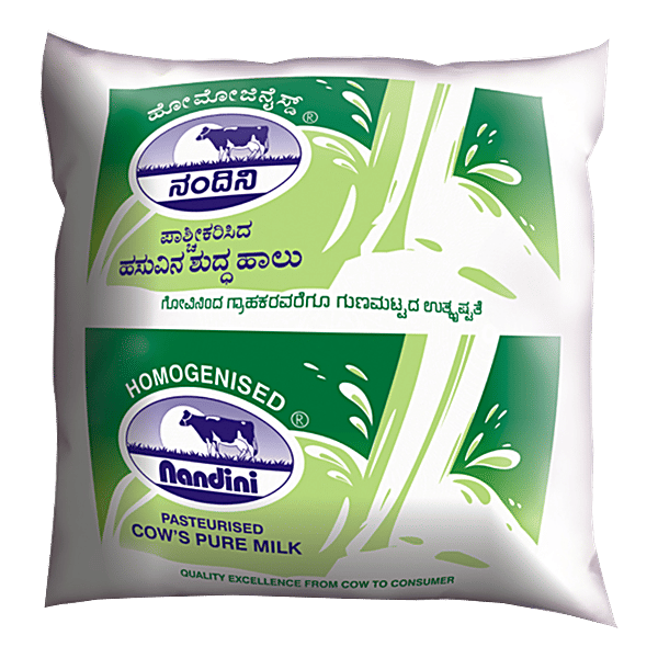 Nandini Homogenised Cow Pure  550 Ml Pouch