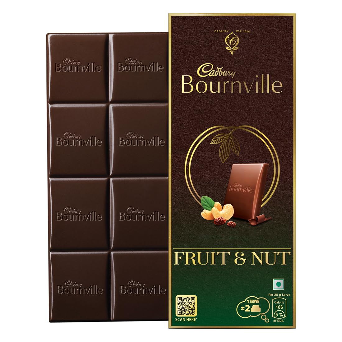 Cadbury Bournville Fruit & Nut 80Gm