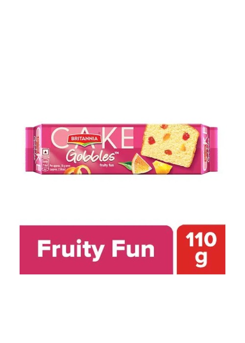 Britannia Cake Gobbles Fruity Fun 110gm