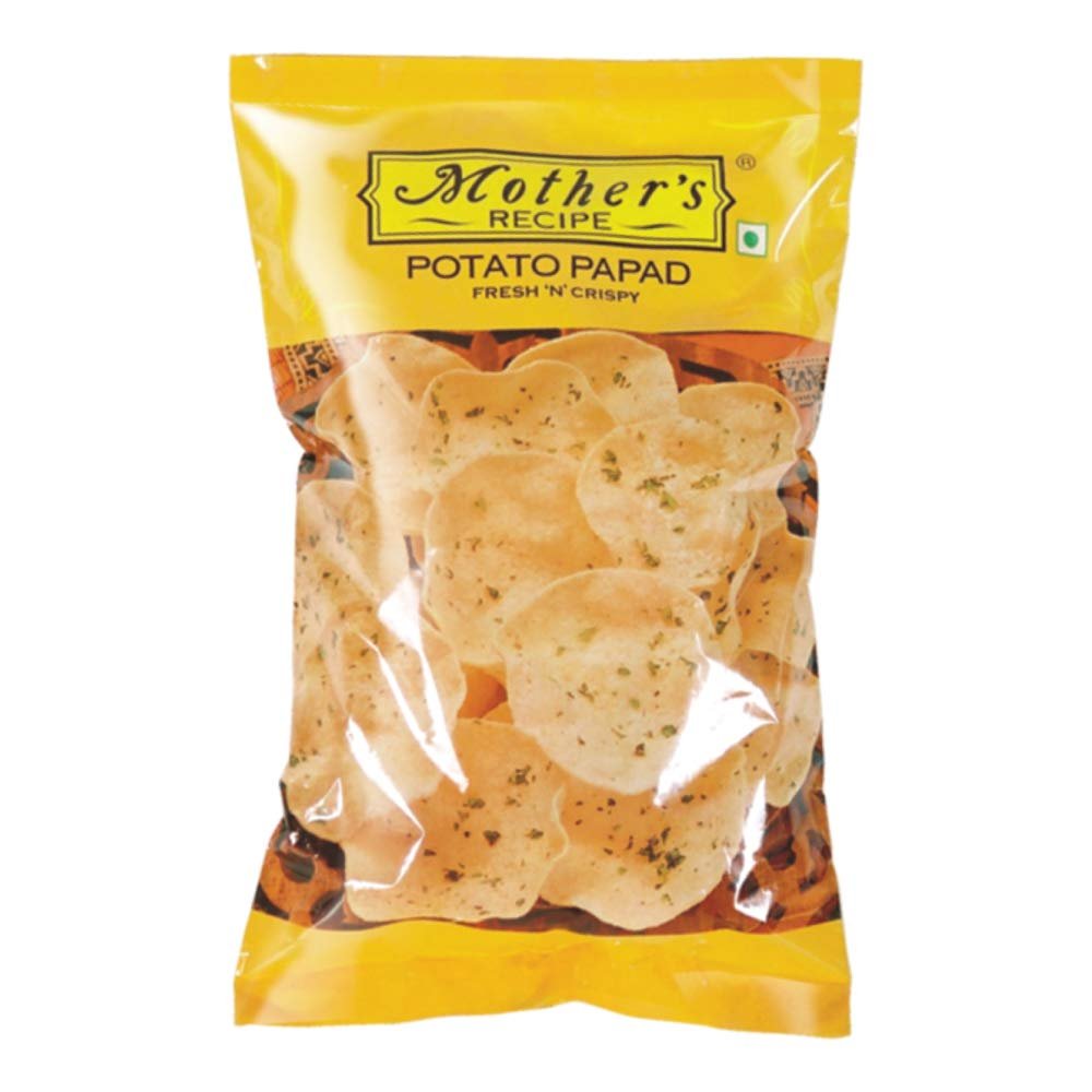Mother's Recipe Papad ? Potato With Rock Salt  Crispy & Flavourful  70 G