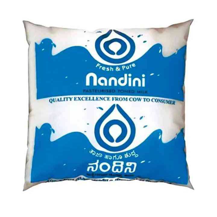 Nandini Pasteurised Toned Milk  550 Ml Pouch