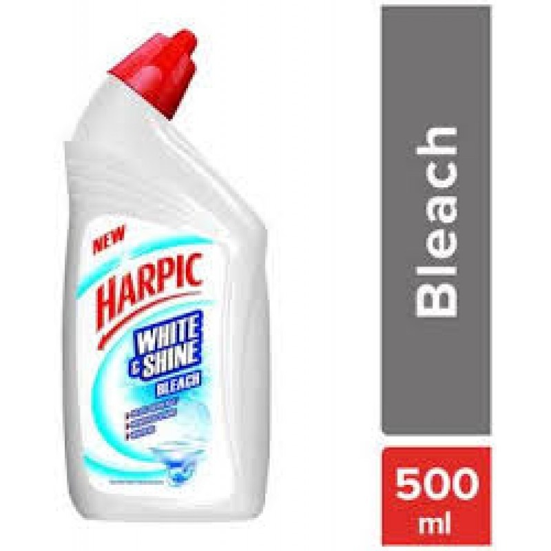 Harpic White & Shine Disinfectant Toilet Cleaner Bleach  500 Ml