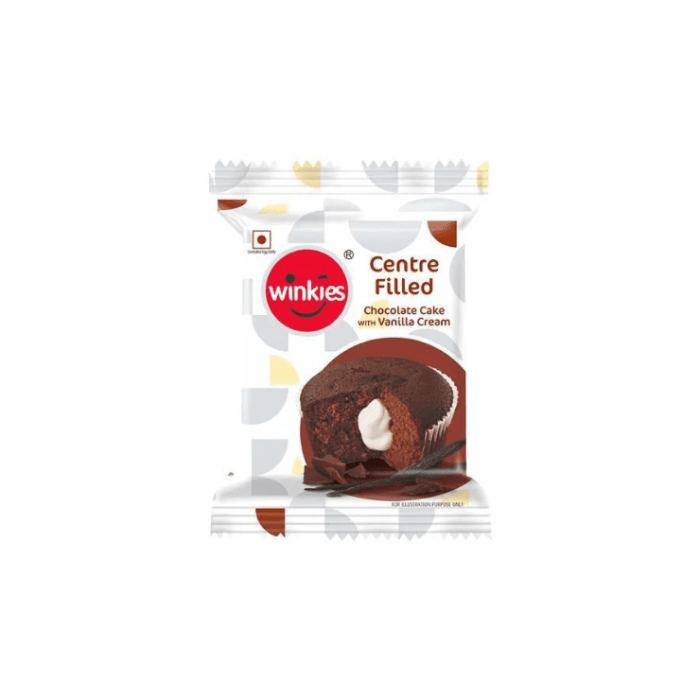 Winkies Centre Filled Chocolate Cake With Vanilla Cream 35G