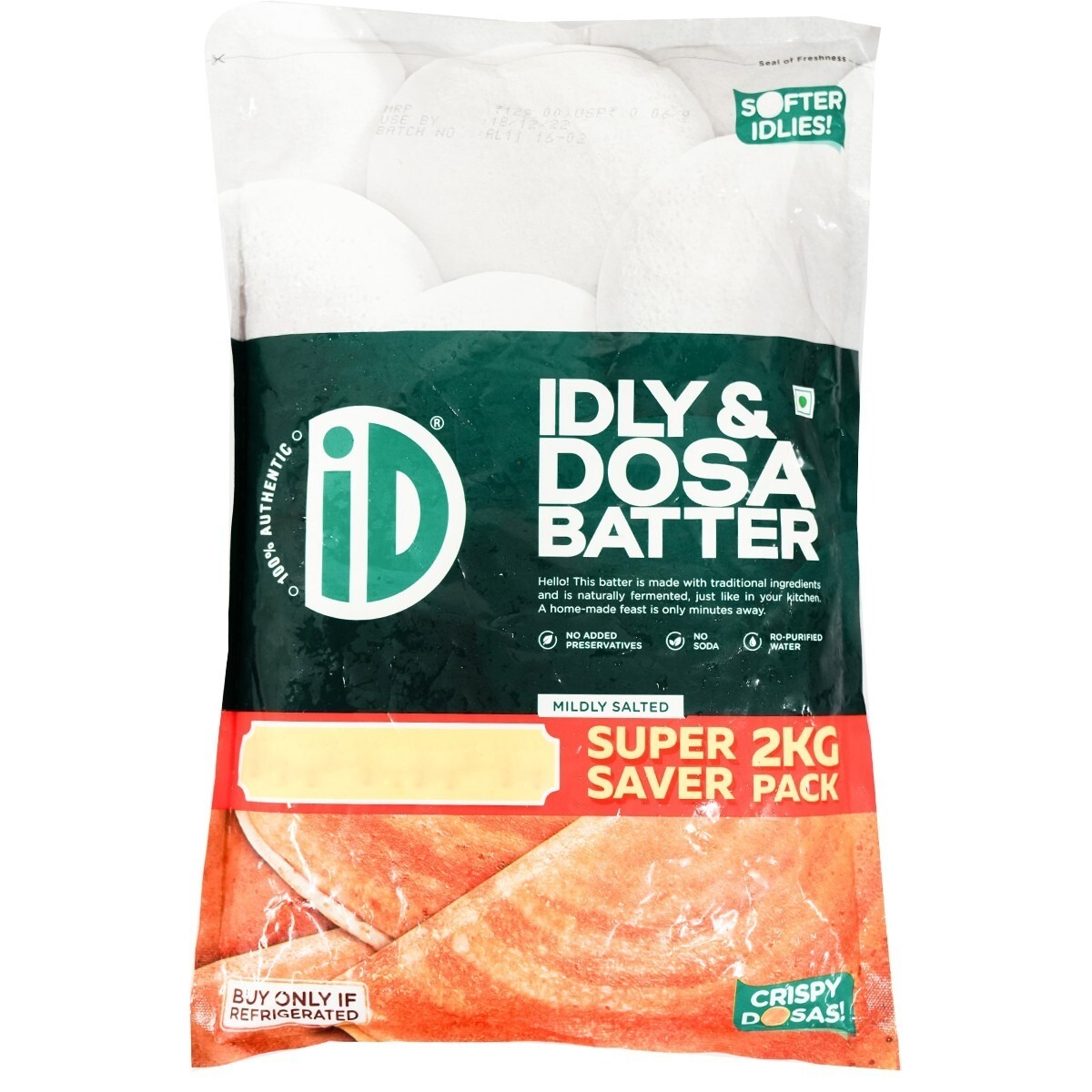 ID Idli & Dosa Batter  2Kg Pac